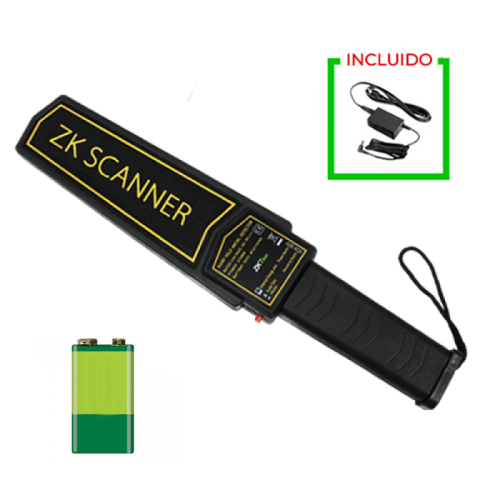 Detector de Metal Portátil Recargable ZKTeco (ZK-D100S)
